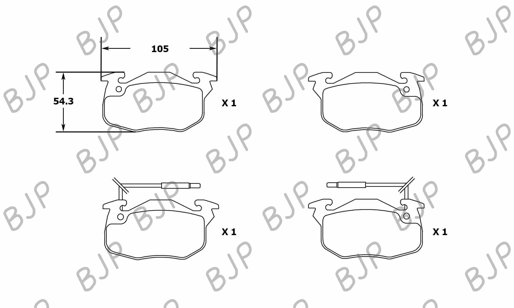 Plaquettes De Frein Avant Pour Renault R19 (4 Pièces) - Modèles B/C53_, Coupé, Cabrio, Box